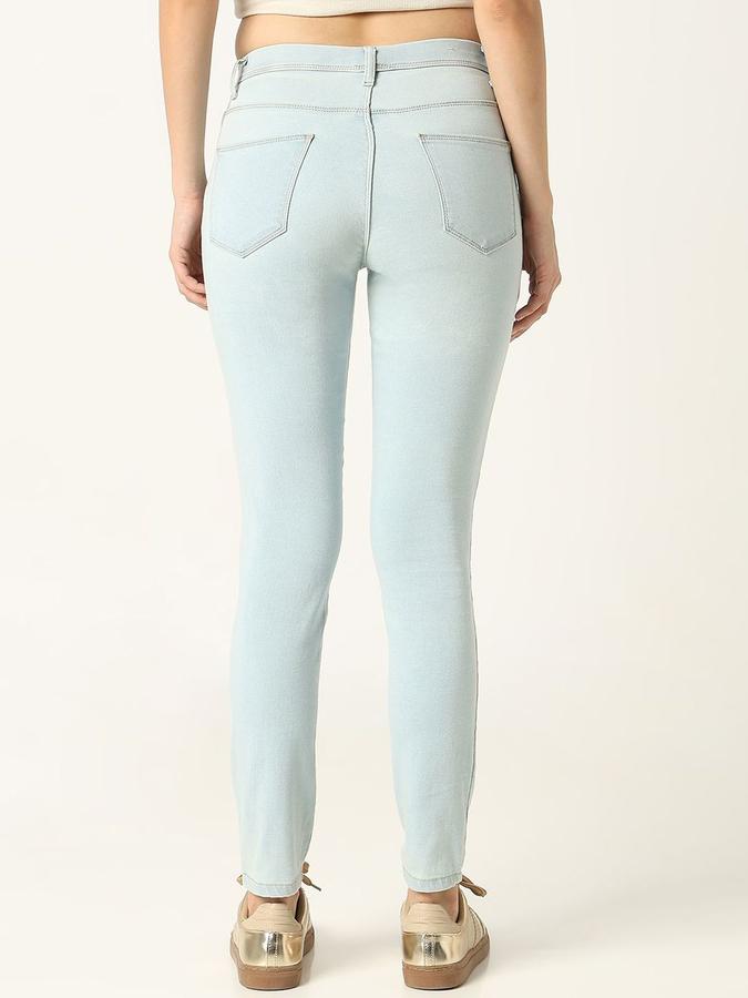 R&B Women Light Blue Slim Fit Mid-Rise Jeans