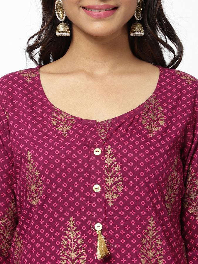 R&B Wine Women Kurtas image number 3