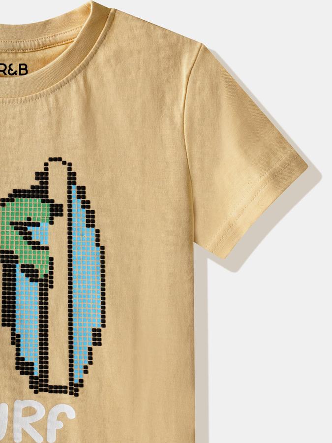 Boys Cotton Regular Fit Crew Neck Graphic T-shirt