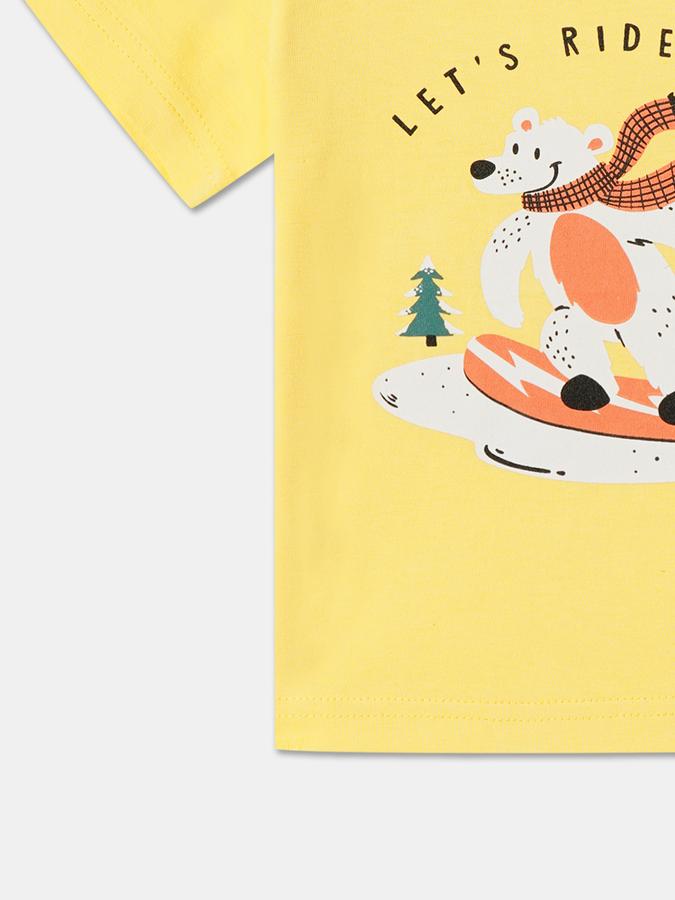 Boys Graphic Print Round-Neck T-Shirt image number 3