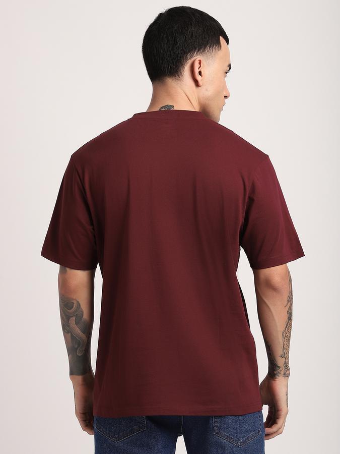 Men Cotton Relaxed Fit Crew Neck Graphic T-shirt
