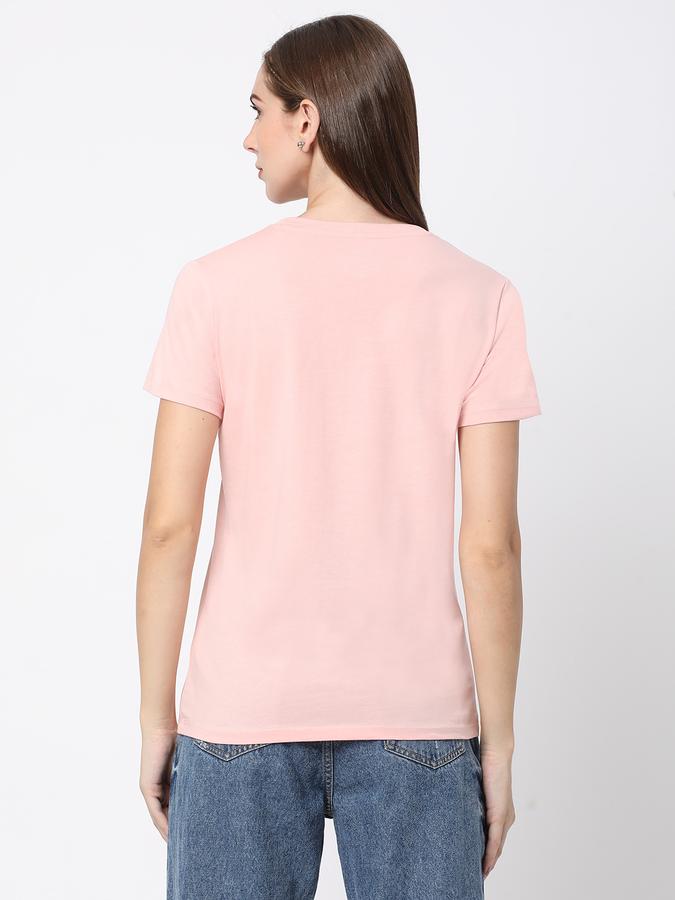 Women Cotton Relaxed Fit Crew Neck Graphic T-shirt