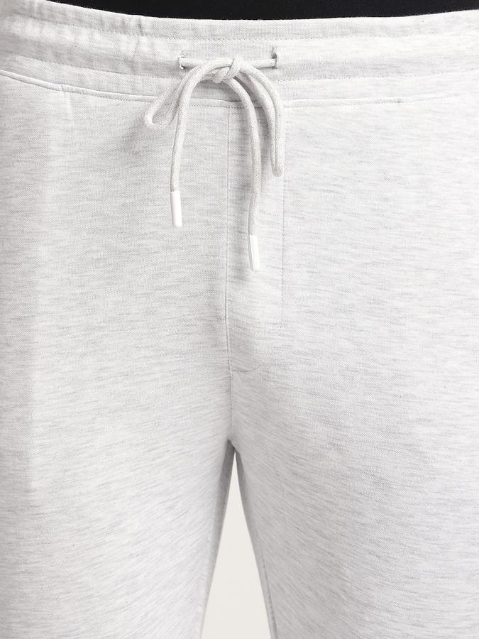 Men Cotton Blend Regular Fit Drawstring Cuffed Solid Trousers