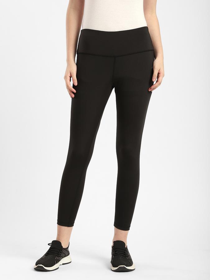 R&B Women Black Solid Leggings
