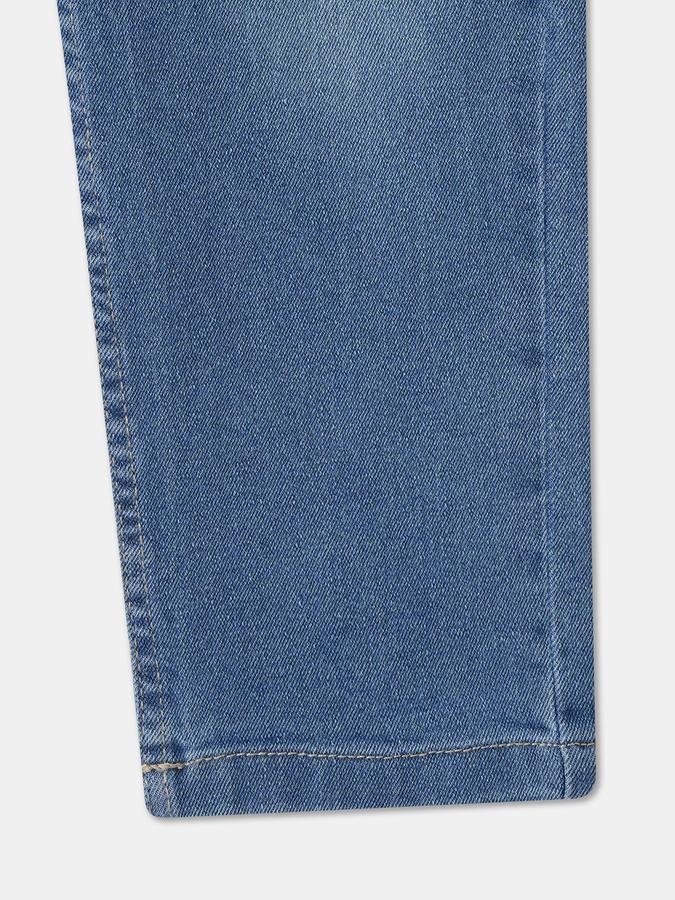 Boys Cotton Blend Regular Fit Drawstring Clean Hem Jeans