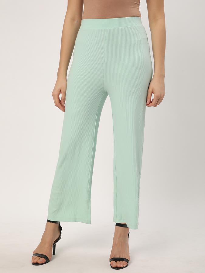 Women Relaxed Fit Flat-Front Pants image number 0
