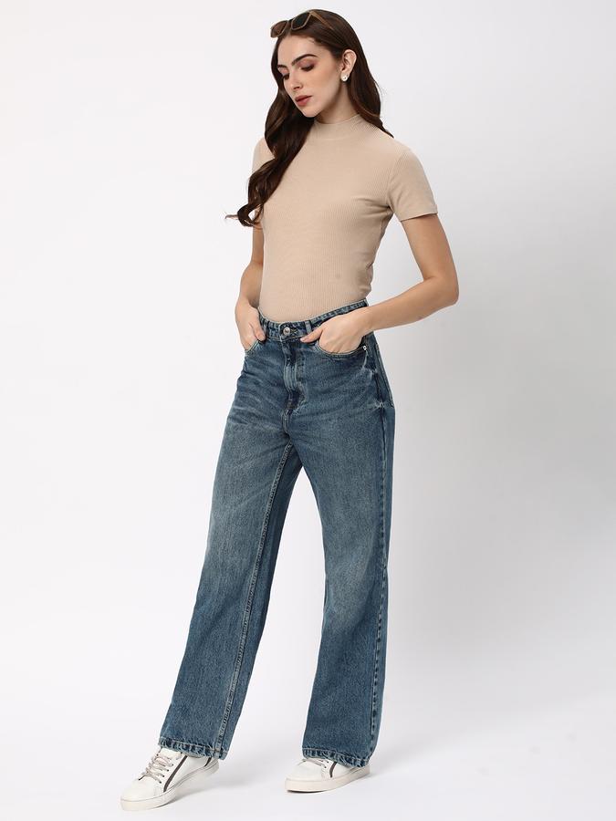 Women Mid-Rise Wide Jeans image number 1