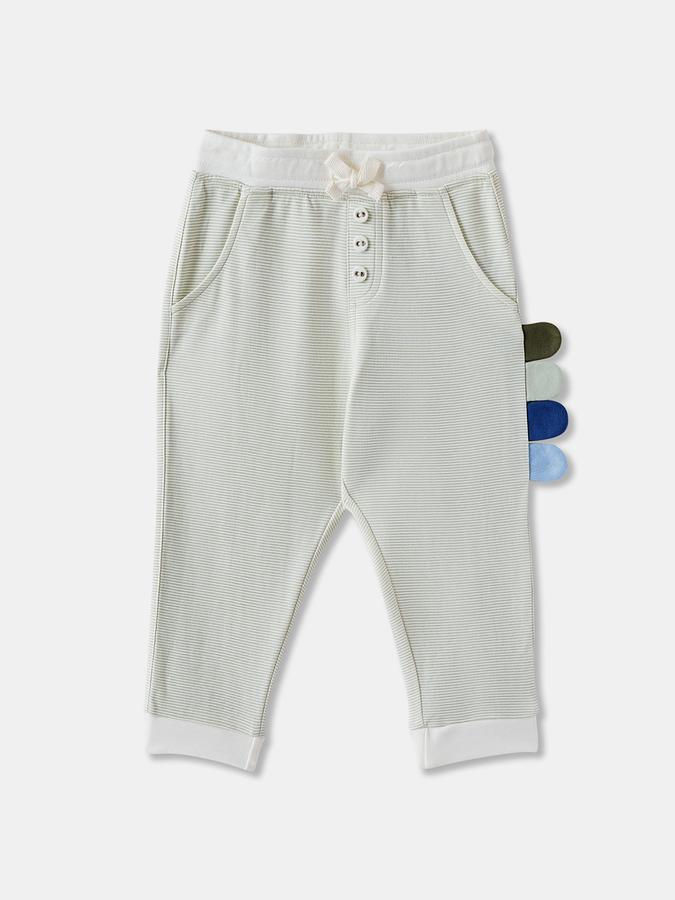 Boys Striped Full Sleeves T-shirt with Trousers Fashion Set