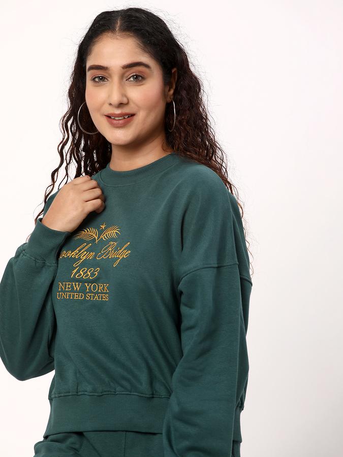 R&B Women Green Sweatshirt