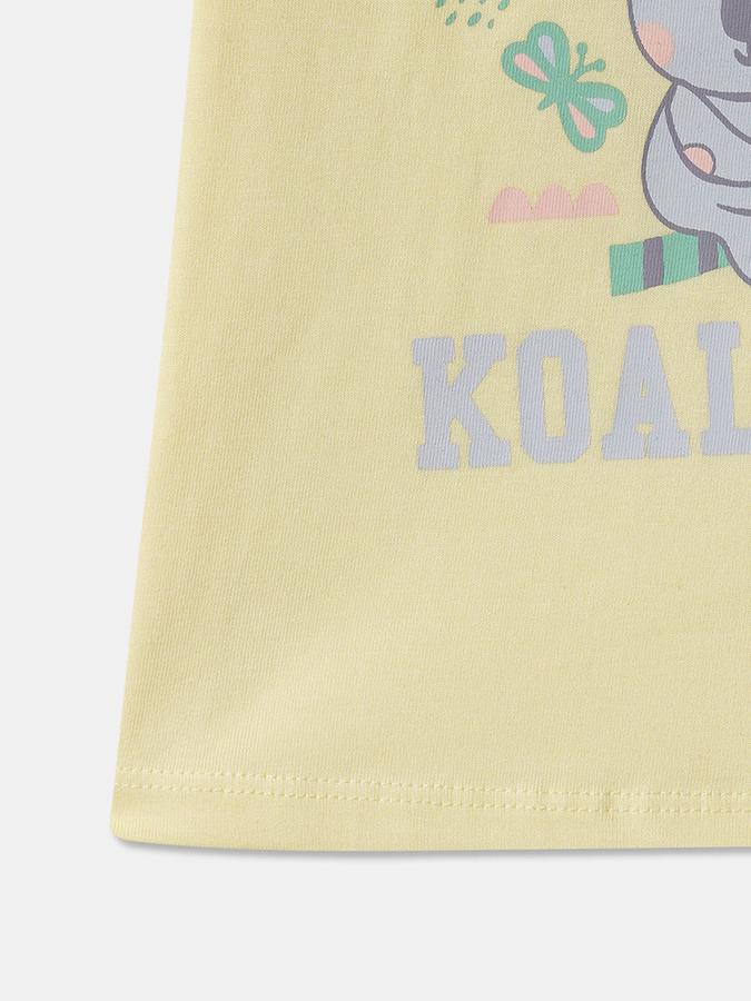 Baby Girls Graphic Print Pure Cotton Regular T Shirt image number 3