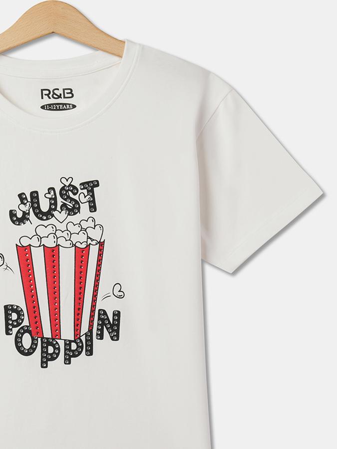 Graphic Print Round-Neck TOP image number 2