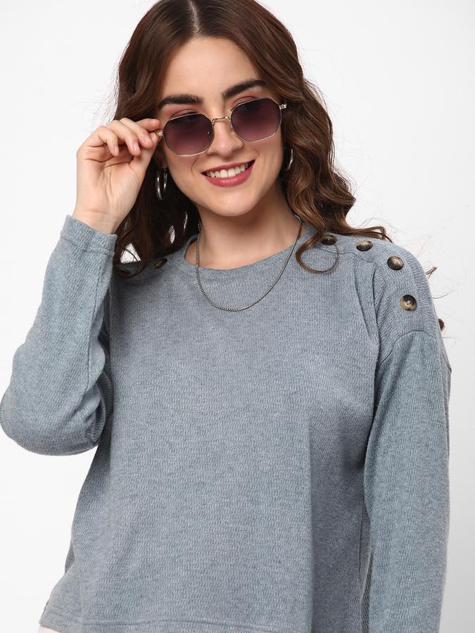 R&B Women's Button Detail Sweater