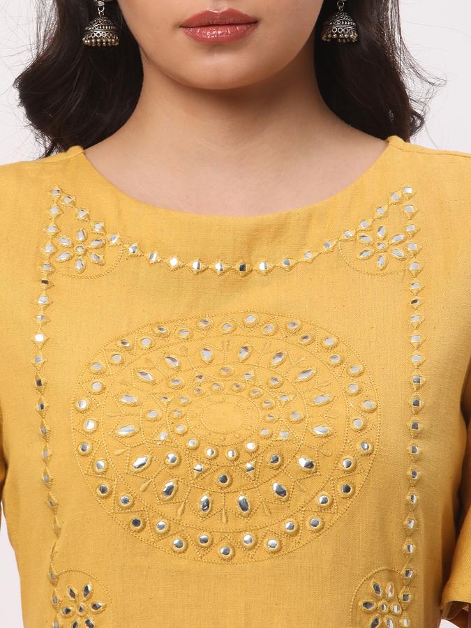 Women Cotton Embellished A-Line Ethnic Dress