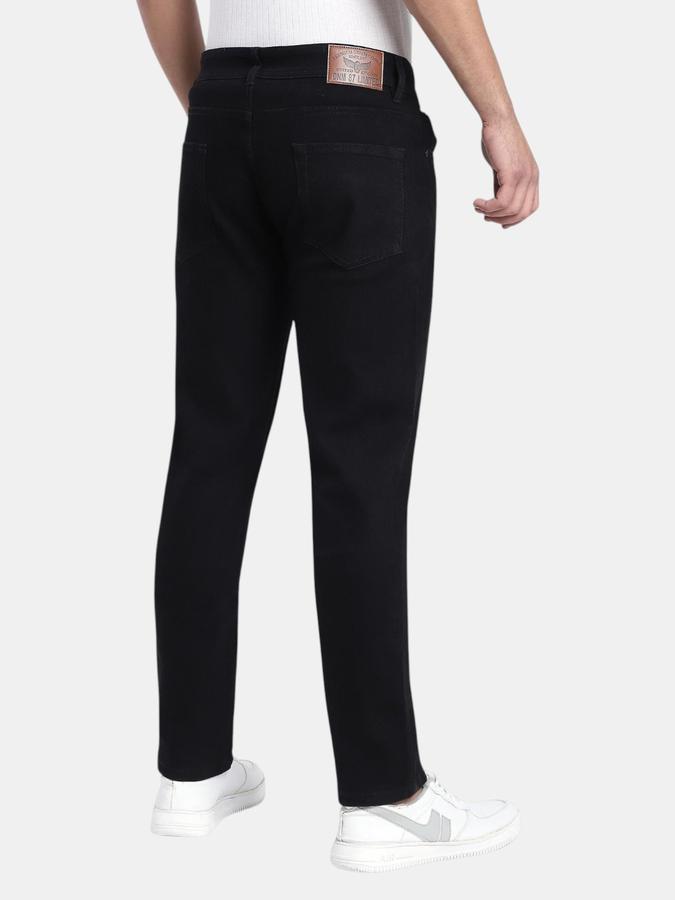 R&B Black Slim Fit Men Mid Rise Jeans
