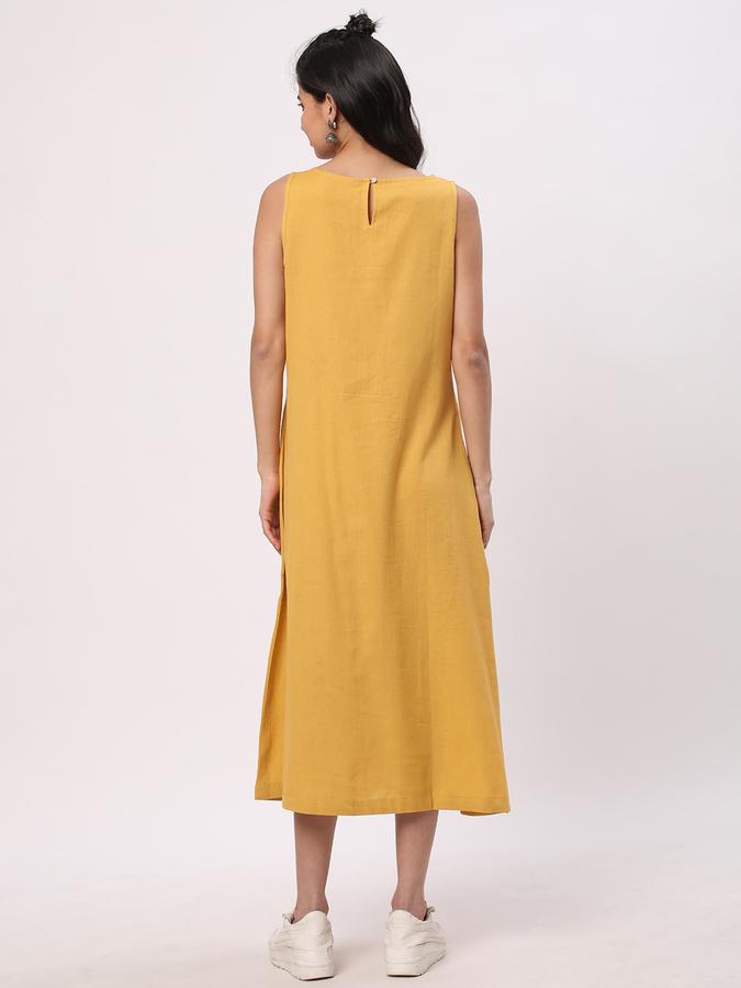 Women Cotton Embroidered A-Line Ethnic Dress