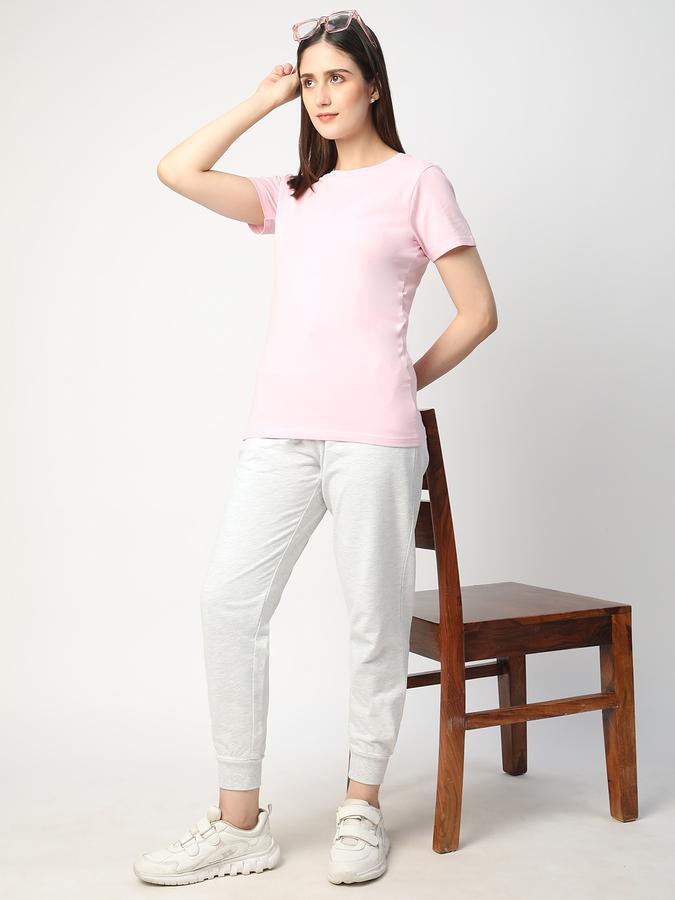 Solid Women Round Neck T-Shirt image number 1