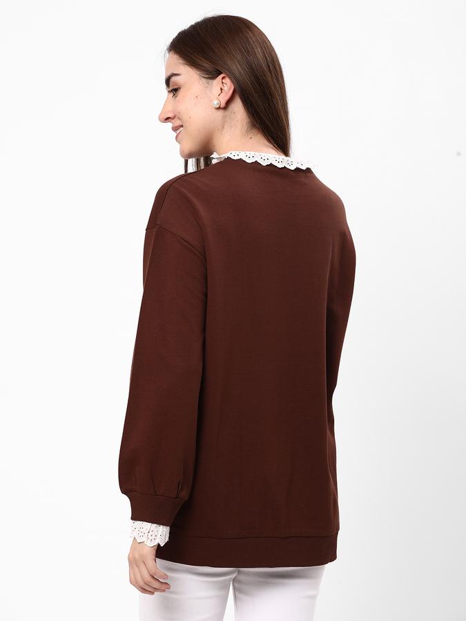 Women Schifilli Embroidered Round-Neck Sweatshirt image number 2
