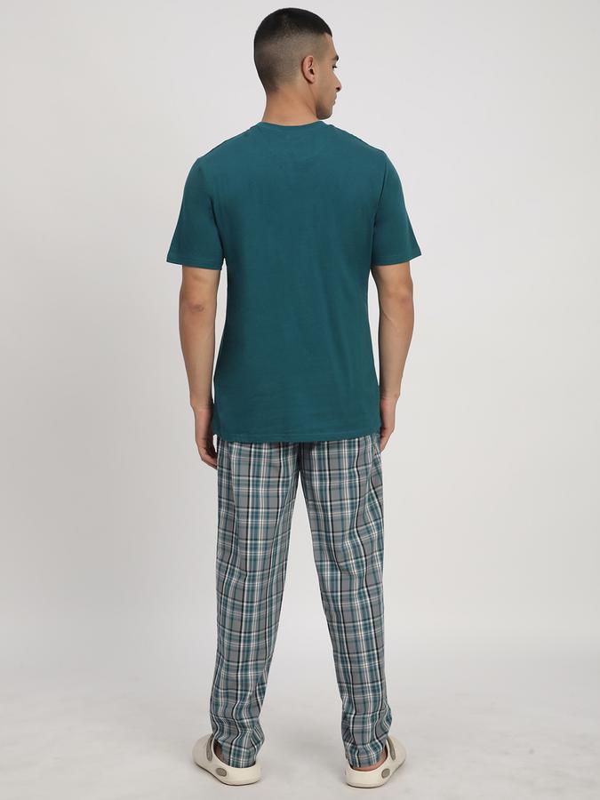 Men Polycotton Regular Fit Elastic Waist Open Hem Trackpants