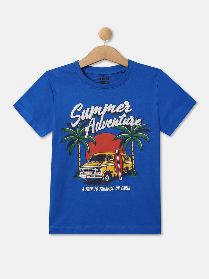 Boys Relaxed Fit Round-Neck T-Shirt image number 0