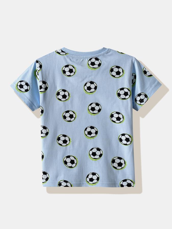 Boys Cotton Regular Fit Crew Neck Graphic T-shirt