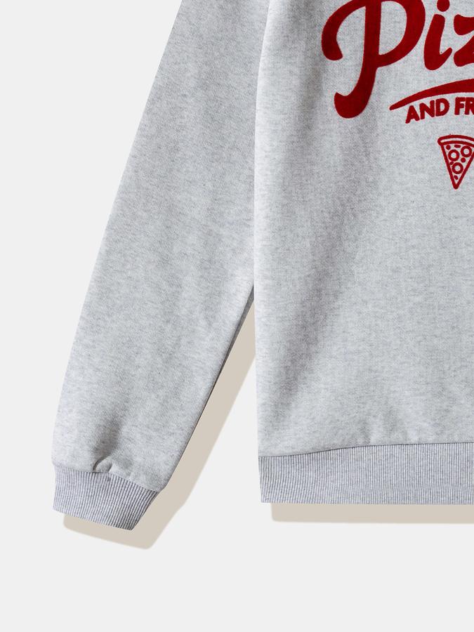 Girls Fleece Regular Fit Crew Neck Graphic Sweatshirt