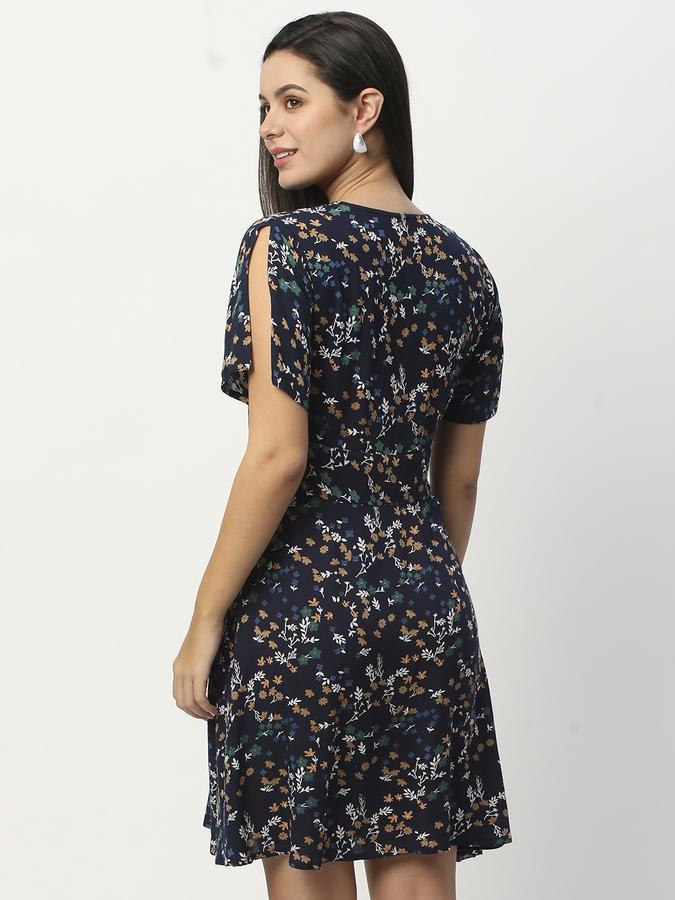 Women Floral Print A-Line Dress image number 2