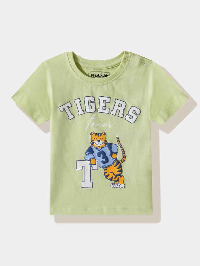 Boys Cotton Regular Fit Crew Neck Graphic T-shirt