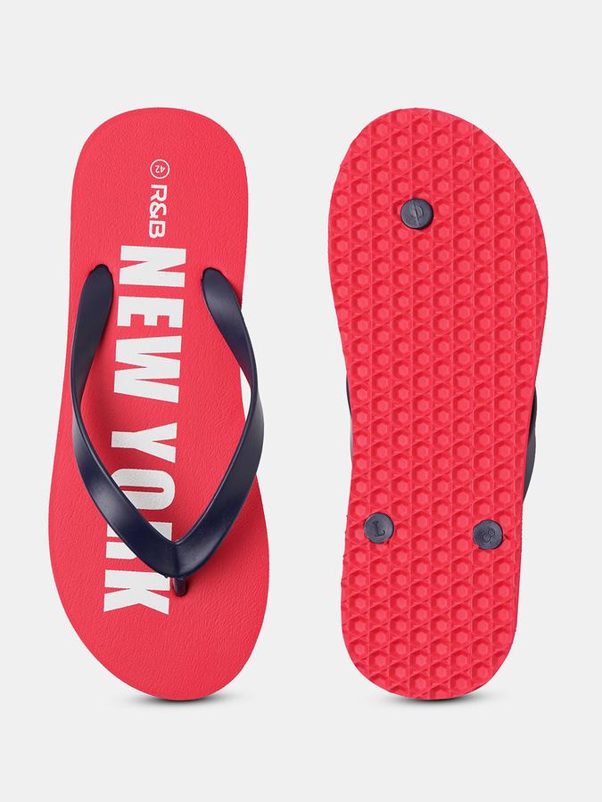 Men Typographic Print Thong-Style Flip-Flops image number 3