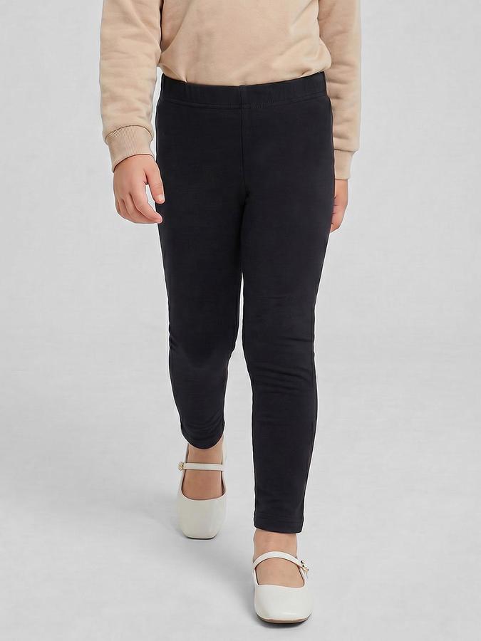R&B Girl's Charcoal Solid Leggings