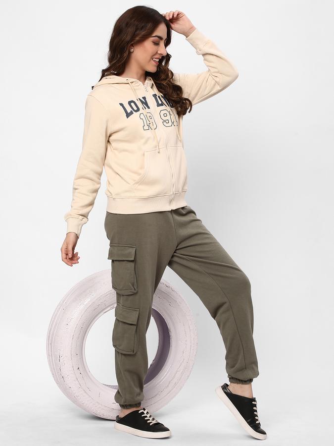 Women Typographic Print Hoodie image number 1