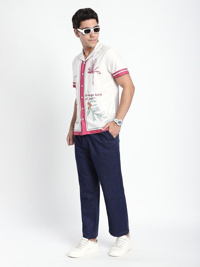 R&B Men Blue Pure Cotton Relaxed Fit Mid Rise Jeans