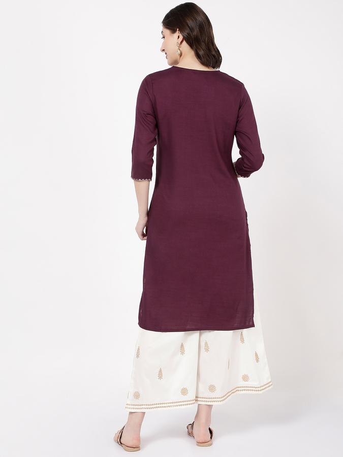 Women Printed Straight Kurta image number 3