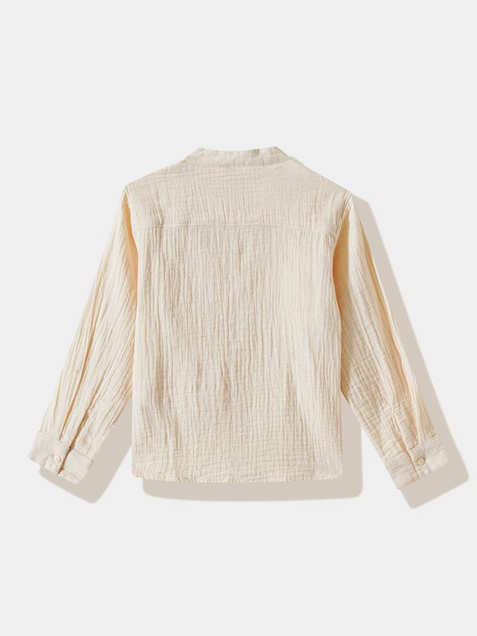 Boys Cotton Regular Fit Long Sleeve Solid Shirt