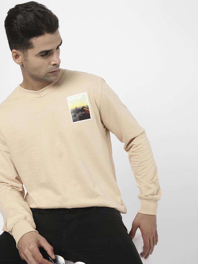 R&B Beige Men Sweatshirts & Hoodies image number 0