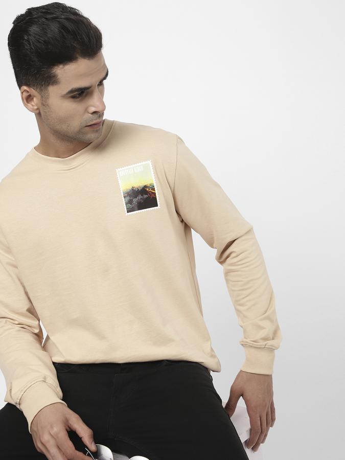 R&B Men Beige Sweatshirts & Hoodies image number 0