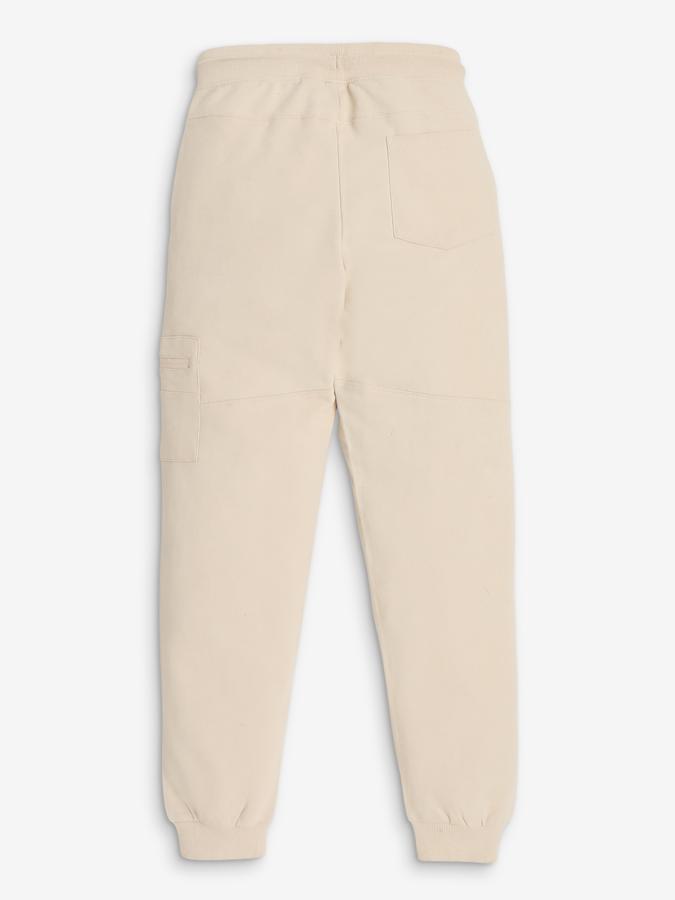 Boys Mid-Rise Joggers with Elasticated Drawstring Waist image number 2