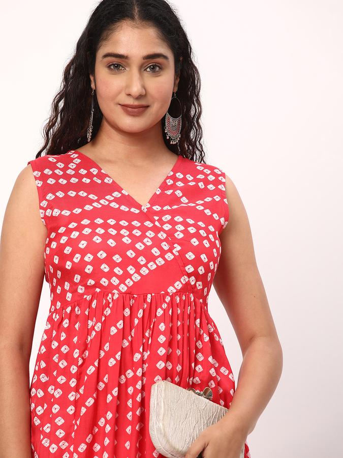 R&B Women's Printed Flared Kurta Sleeveless image number 0