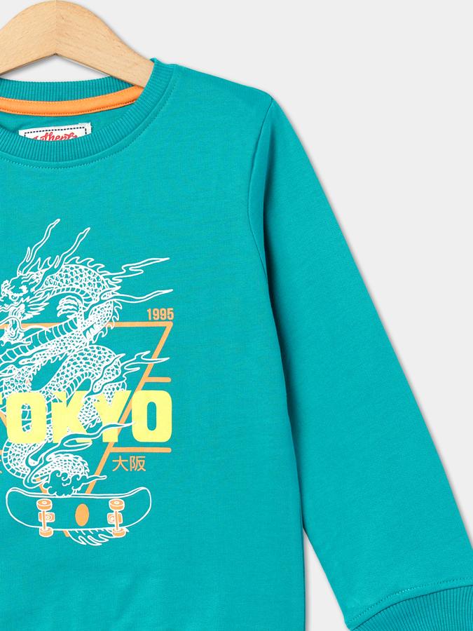 Boys Graphic Print Round-Neck Sweatshirt image number 2