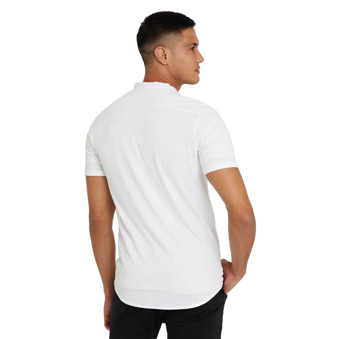 R&B Mandarin Collar White Shirt image number 3