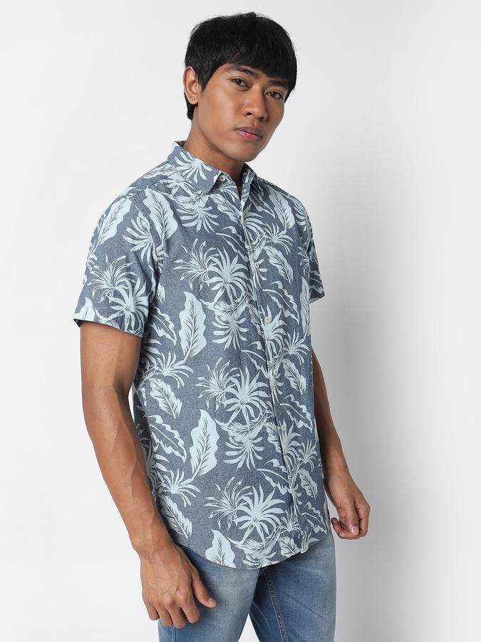 R&B Men's Floral Print Casual Shirt image number 2