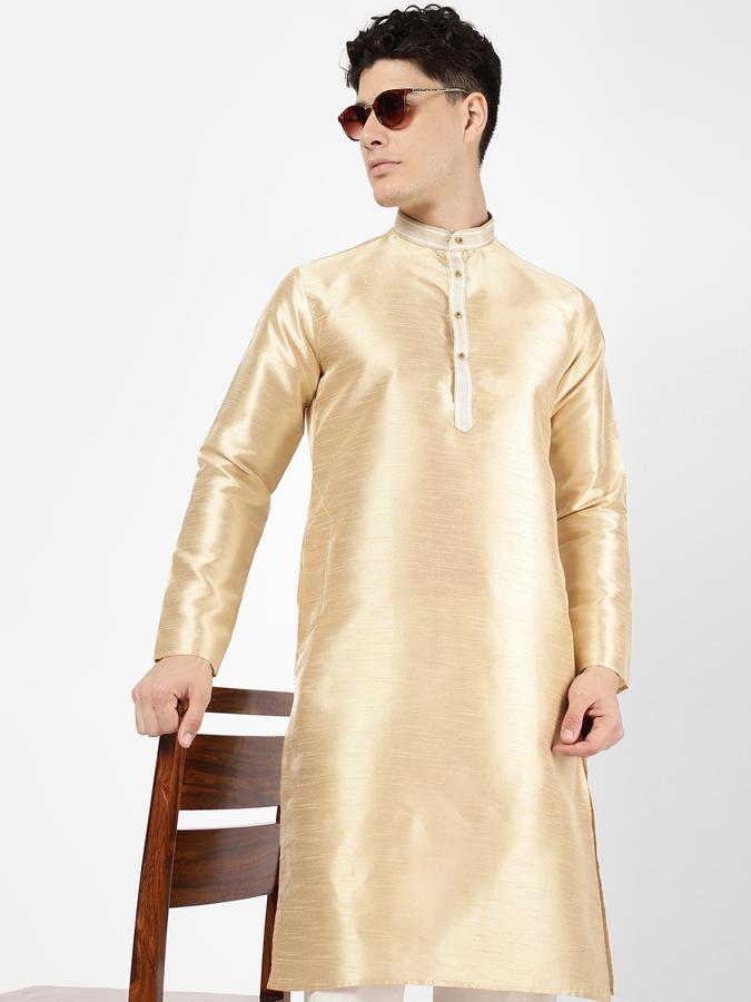 R&B Men Beige Kurtas image number 0