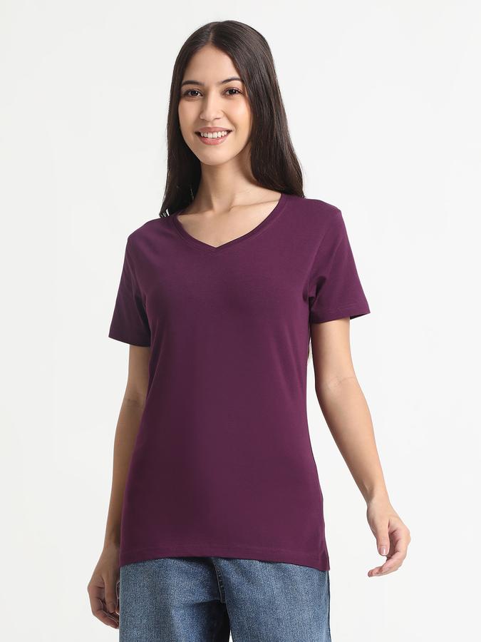 V NECK SOLID TEE data-index=