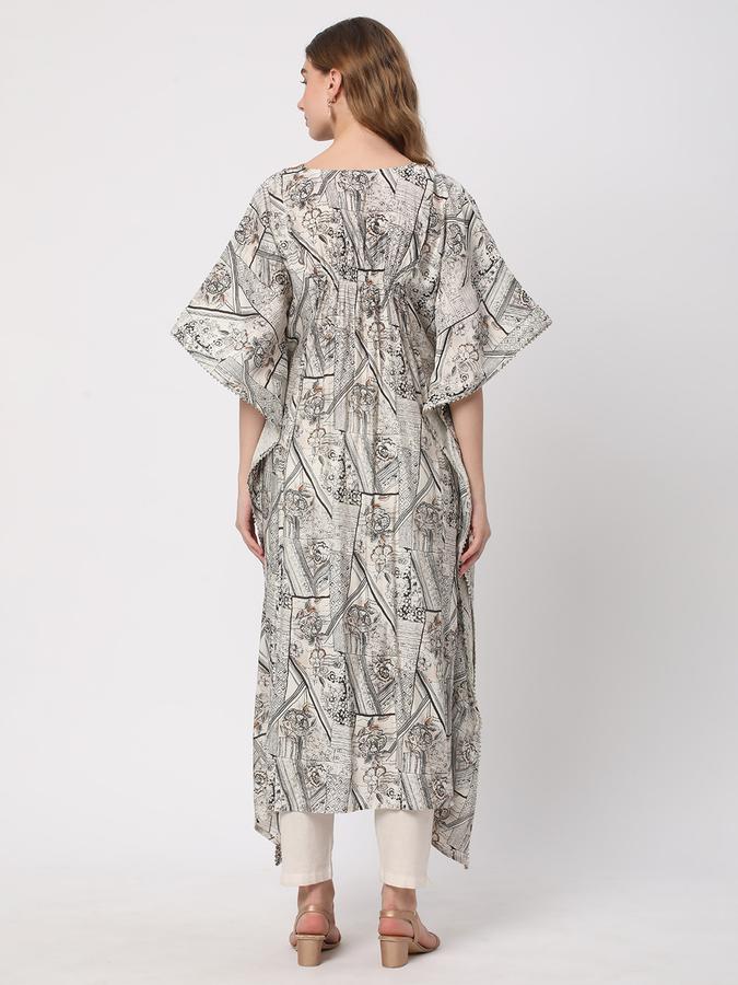 Women V-Neck Straight Kurta  image number 2