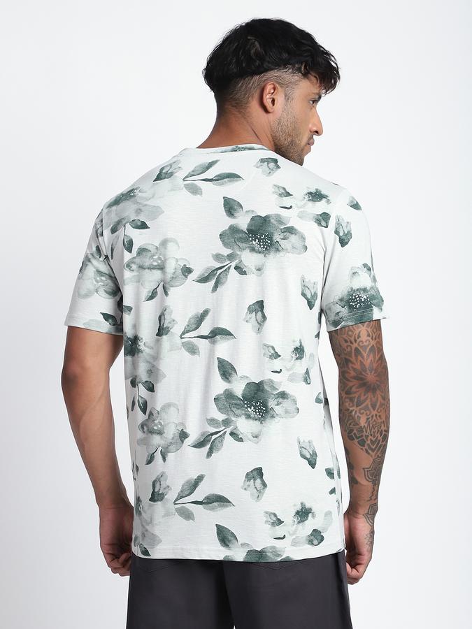 R&B Men's Ivory Printed T-Shirt
