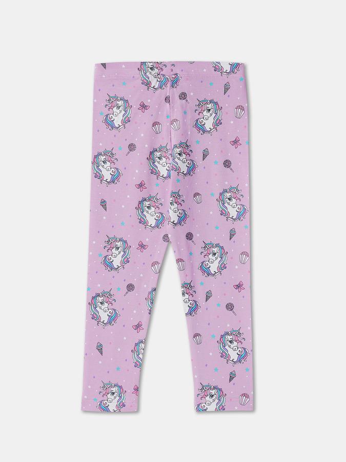 Girls Unicorn Print Leggings image number 1