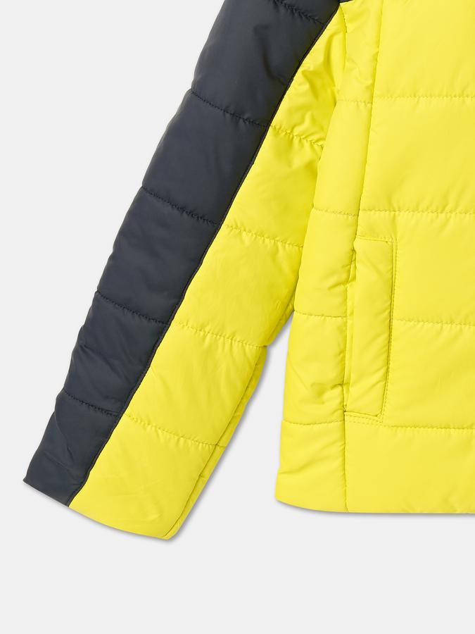 Boys Cotton Hooded Zip Up Colorblock Jacket