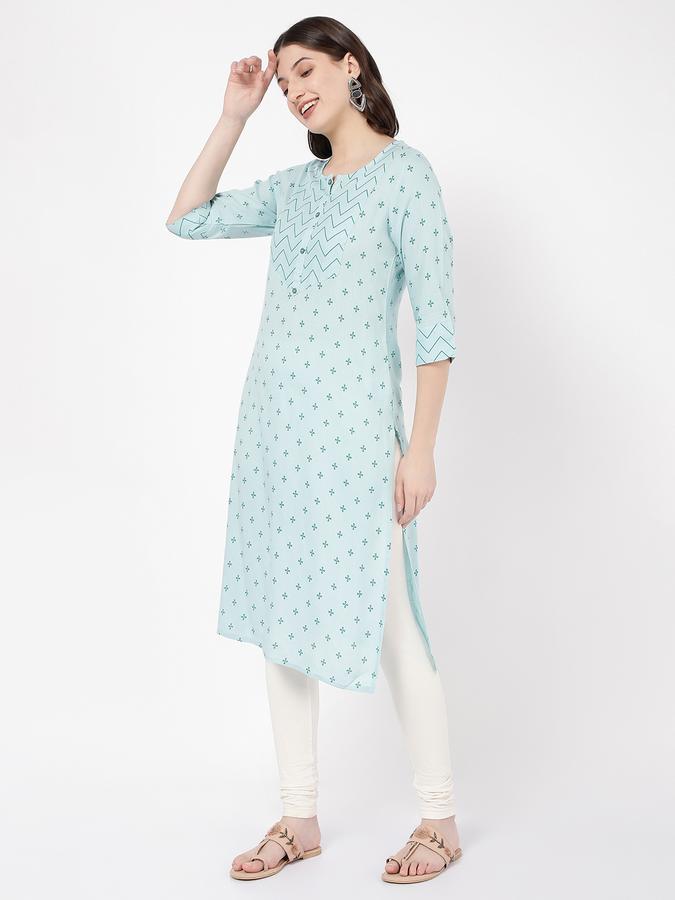 Women Printed Straight Kurta image number 1