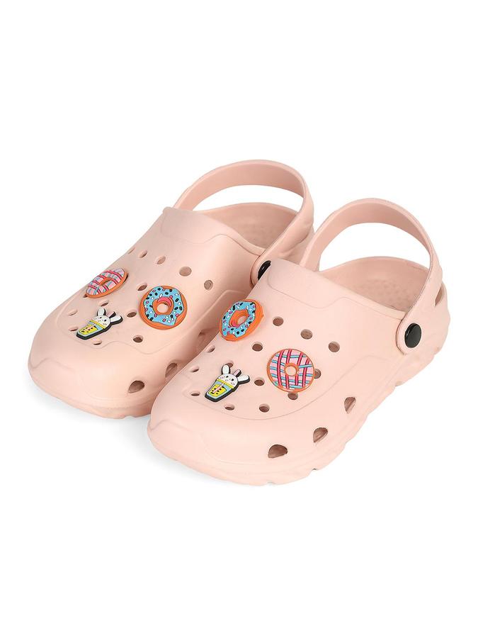 R&B Pink EVA Embellished Girls Clogs