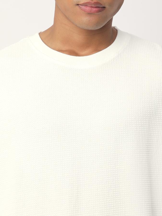 Men Cotton Regular Fit Crew Neck Solid Sweatshirt