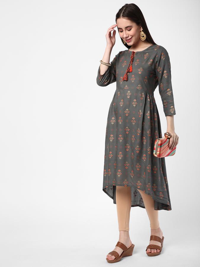 R&B Women Grey Kurtas image number 1